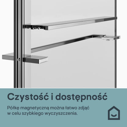 Walk-in Brusevæg Evanna 120 cm Krom/Transparent