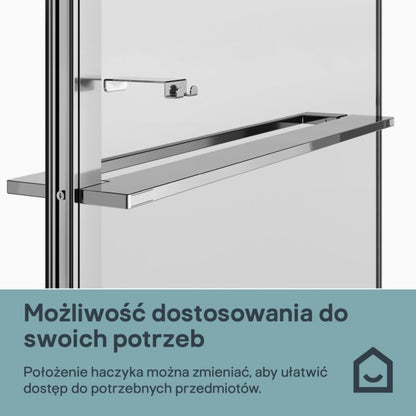 Walk-in Brusevæg Evanna 120 cm Krom/Transparent