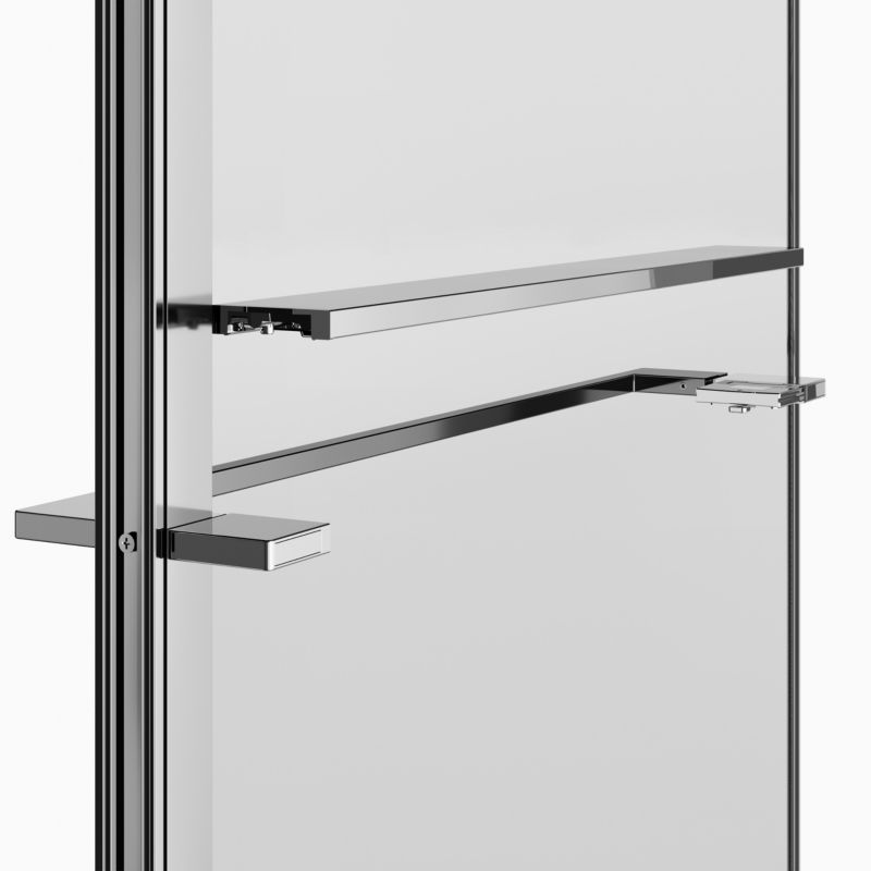 Walk-in Brusevæg Evanna 120 cm Krom/Transparent