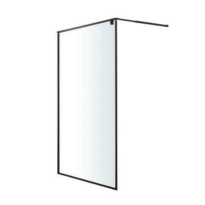 Walk-in Brusevæg Ezili 100 cm Sort Gennemsigtig | 5059340159614