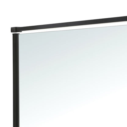Walk-in Brusevæg Ezili 100 cm Sort Gennemsigtig | 5059340159614