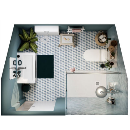 Walk-in Brusekabine 120 cm Krom/Transparent Hærdet Glas