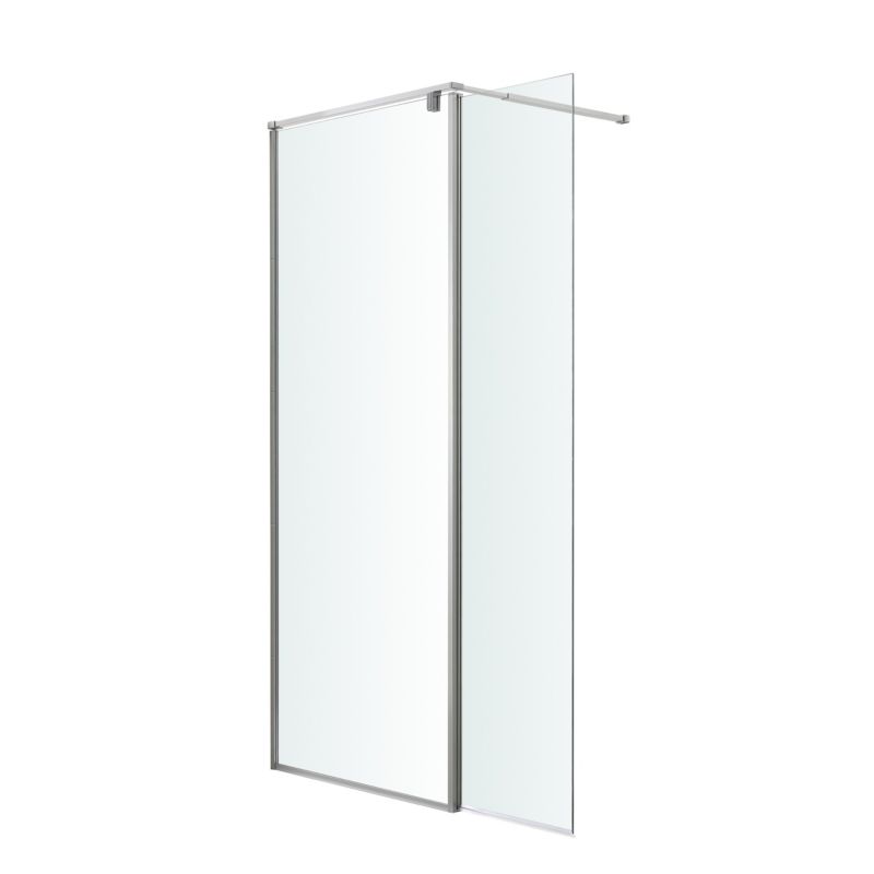 Walk-in Brusevæg Ezili 119x195 cm Krom/Transparent | 5059340077659