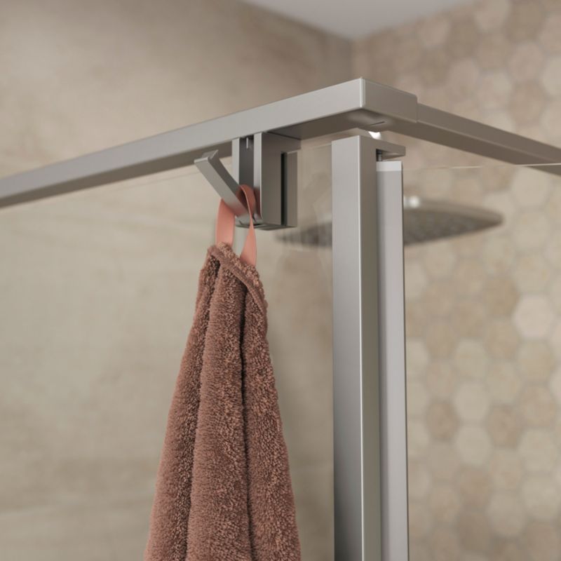 Walk-in Brusevæg Ezili 119x195 cm Krom/Transparent | 5059340077659