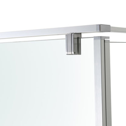 Walk-in Brusevæg Ezili 119x195 cm Krom/Transparent | 5059340077659