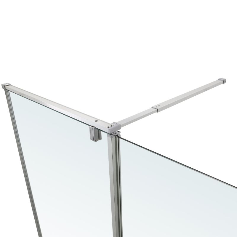 Walk-in Brusevæg Ezili 119x195 cm Krom/Transparent | 5059340077659