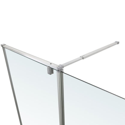 Walk-in Brusevæg Ezili 119x195 cm Krom/Transparent | 5059340077659