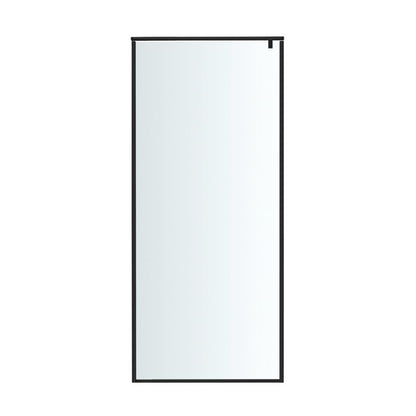 Walk-in Brusekabine 90 cm Sort Gennemsigtigt Glas