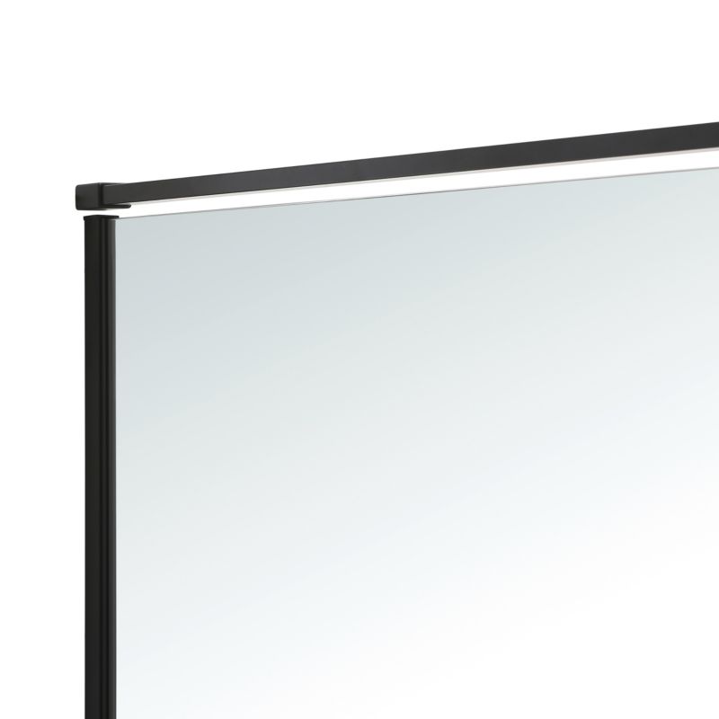 Walk-in Brusekabine 90 cm Sort Gennemsigtigt Glas