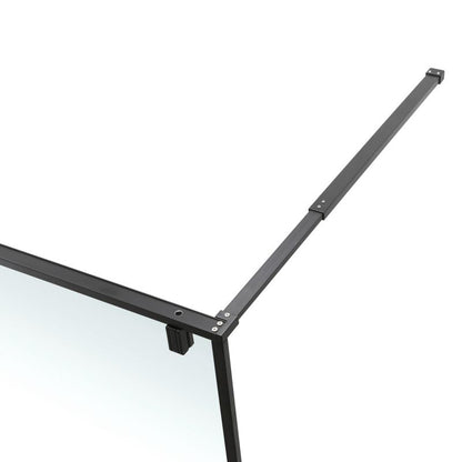 Walk-in Brusekabine 90 cm Sort Gennemsigtigt Glas