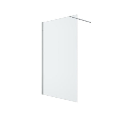 Walk-in Brusevæg 120 cm Chrom Gennemsigtig