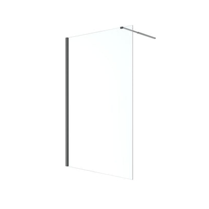Walk-in Brusevæg 120 cm Sort/Transparent