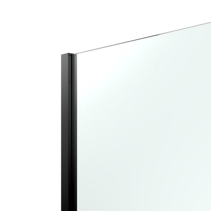 Walk-in Brusevæg 120 cm Sort/Transparent