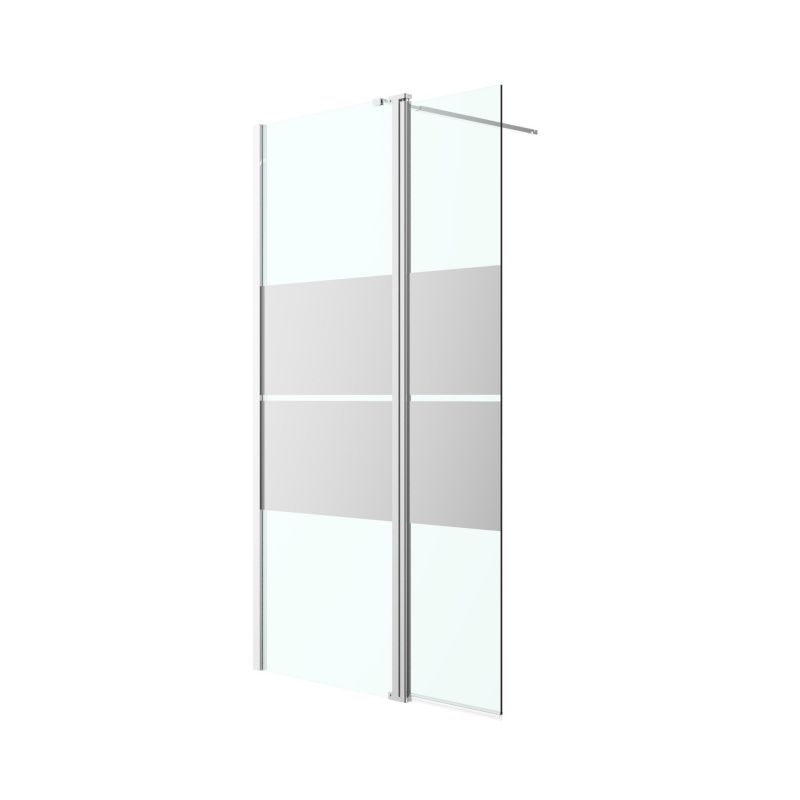 Walk-in Brusevæg Ledava 125 cm Krom Spejlglas