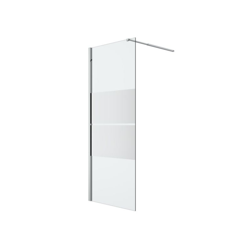 Walk-in Brusevæg Ledava 80 cm Krom Spejlglas