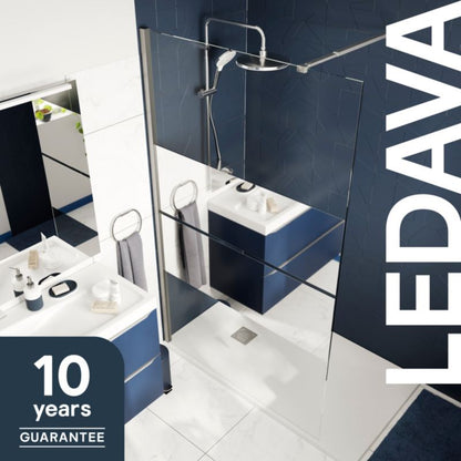 Walk-in Brusevæg Ledava 80 cm Krom Spejlglas
