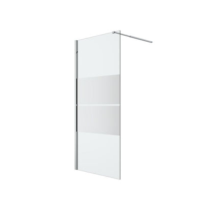 Walk-in Brusevæg 90 cm Krom Spejlglas
