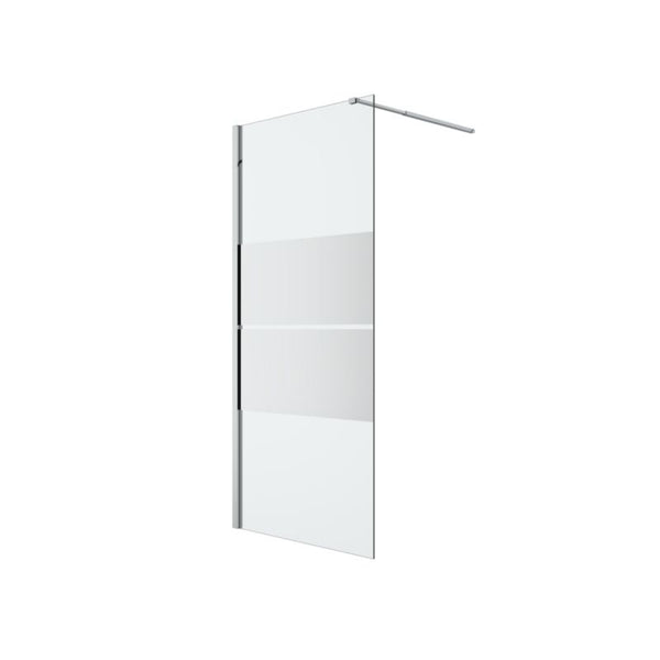 Walk-in Brusevæg 90 cm Krom Spejlglas