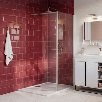 Walk-in Brusevæg Maza 80+40 cm Krom/Transparent