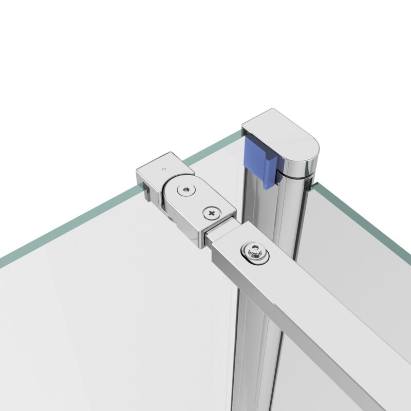 Walk-in Brusevæg Maza 80+40 cm Krom/Transparent