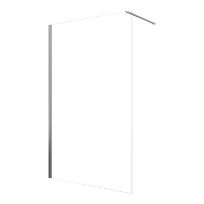 Walk-in brusekabine Maza 90x200 cm Krom/Transparent Hærdet glas