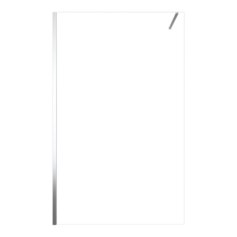 Walk-in brusekabine Maza 90x200 cm Krom/Transparent Hærdet glas
