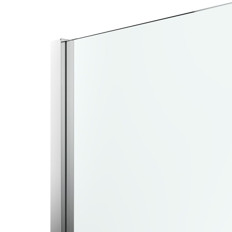 Walk-in Brusevæg 100 cm Krom Gennemsigtigt Glas