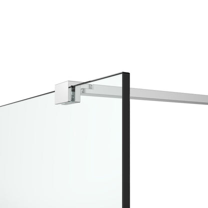 Walk-in Brusevæg 100 cm Krom Gennemsigtigt Glas