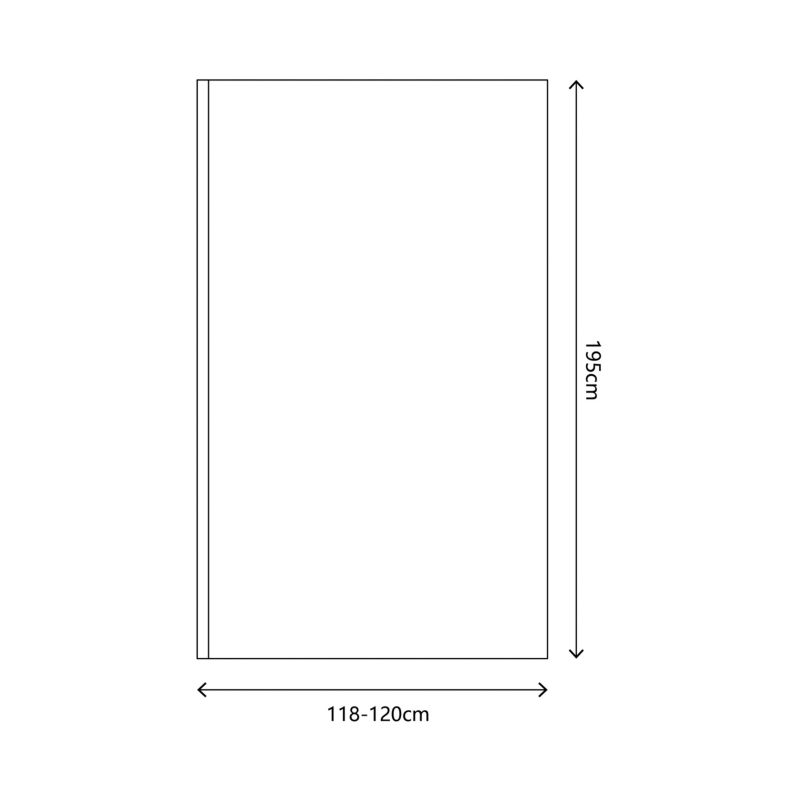 Walk-in Brusevæg 120 cm Mørk Kobber Gennemsigtigt Glas