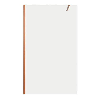 Walk-in Brusevæg 120 cm Mørk Kobber Gennemsigtigt Glas