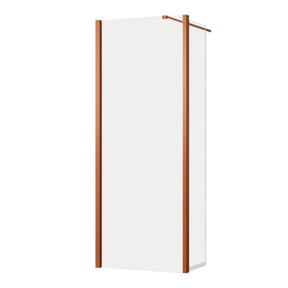 Walk-in Brusevæg 125 x 195 cm Kobberbrun/Transparent | 5063022796394