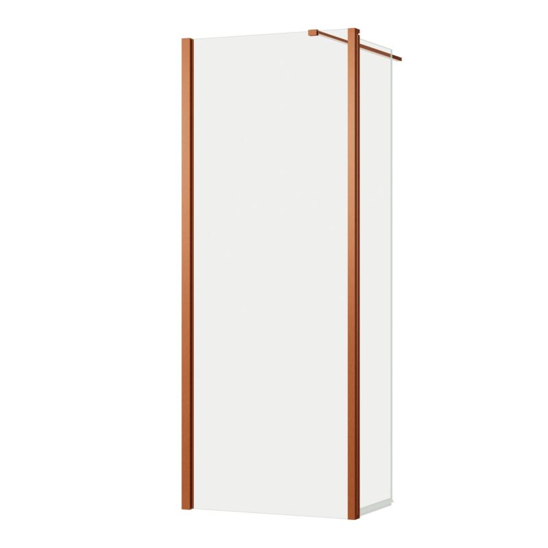 Walk-in Brusevæg 125 x 195 cm Kobberbrun/Transparent | 5063022796394