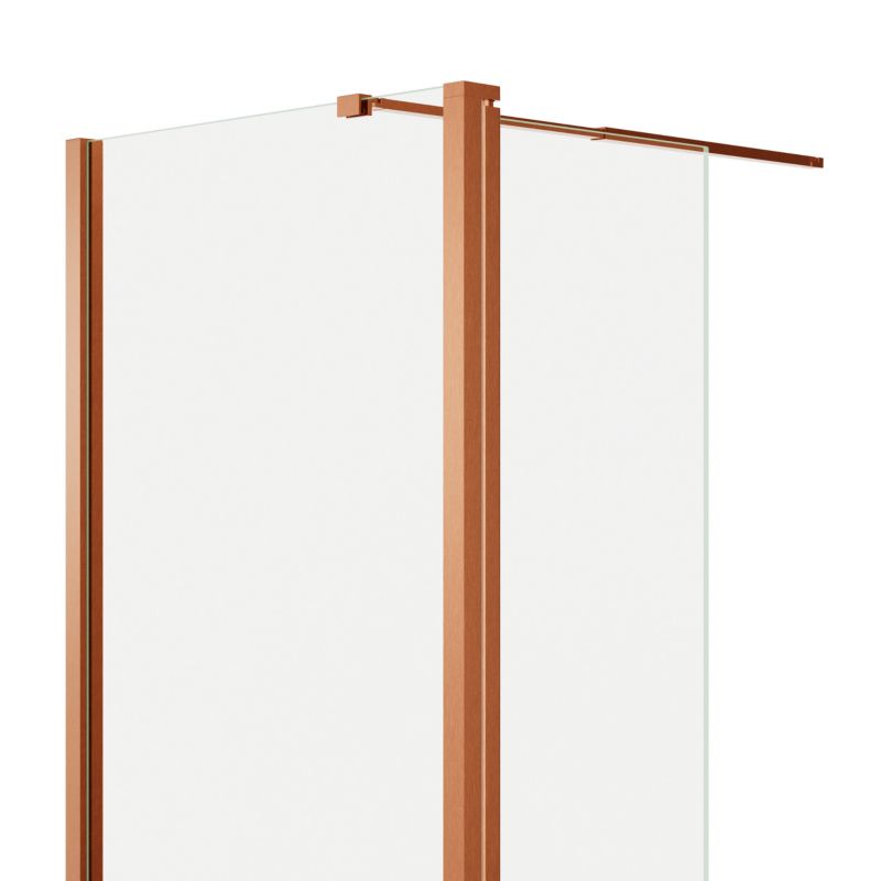 Walk-in Brusevæg 125 x 195 cm Kobberbrun/Transparent | 5063022796394
