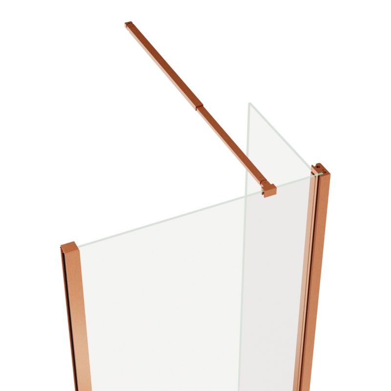 Walk-in Brusevæg 125 x 195 cm Kobberbrun/Transparent | 5063022796394