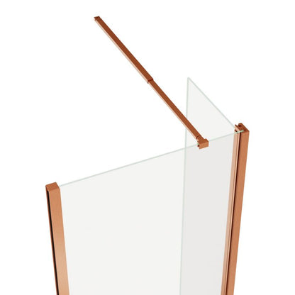 Walk-in Brusevæg 125 x 195 cm Kobberbrun/Transparent | 5063022796394