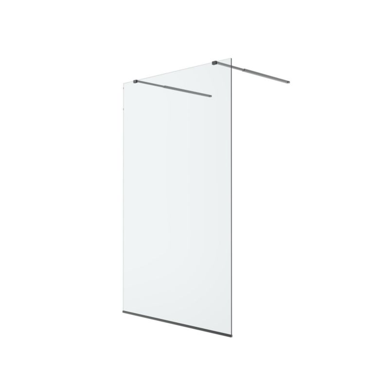 Walk-in Bruseniche 120 cm Sort Gennemsigtigt Glas