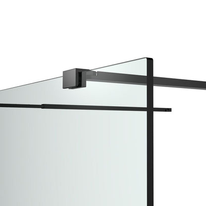 Walk-in Bruseniche 120 cm Sort Gennemsigtigt Glas