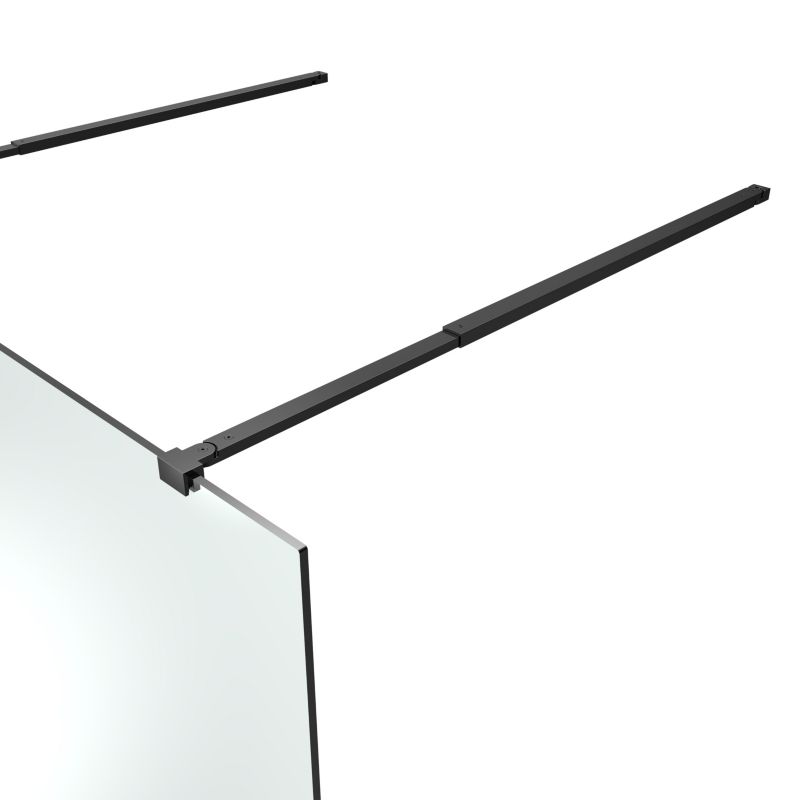 Walk-in Bruseniche 120 cm Sort Gennemsigtigt Glas