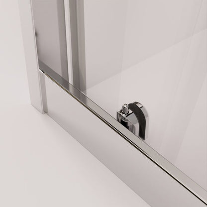 Halvrund Brusekabine med Lavt Bundkar 90 cm Transparent/Chrom