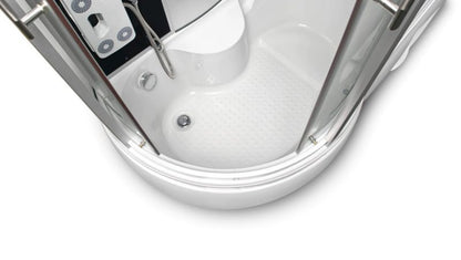 Bruse Kabine med Hydromassage 151x85x217 cm Sort Akryl Bundkar