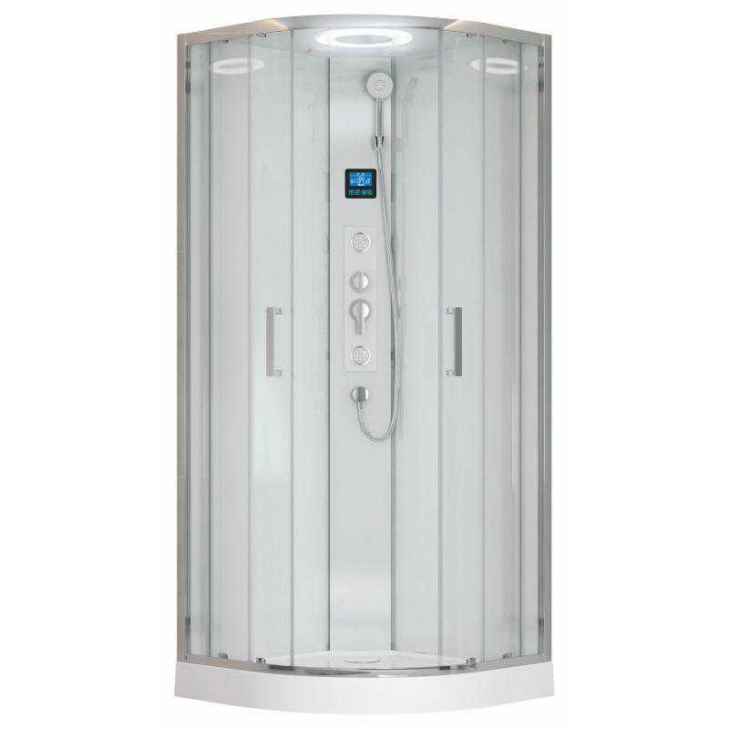 Brusekabine med hydromassage Orion 90 WH 90x90 cm Hvid | 5907548123480