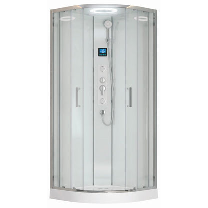 Brusekabine med hydromassage Orion 90 WH 90x90 cm Hvid | 5907548123480