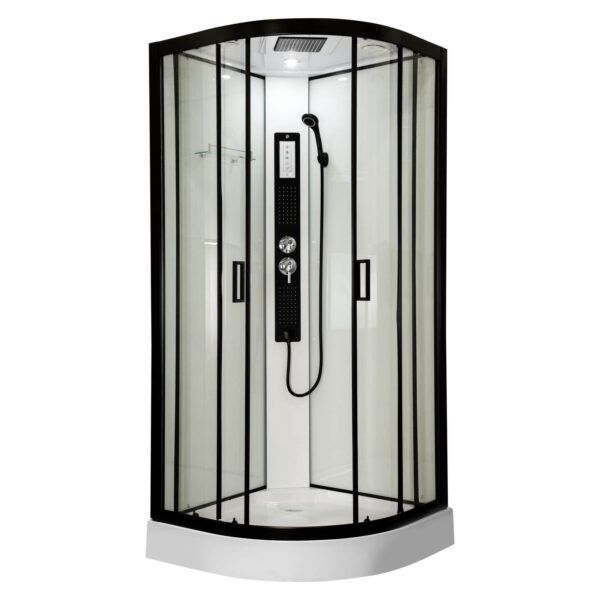 Hydromassagebrusekabine Petrus 90x90 cm sort
