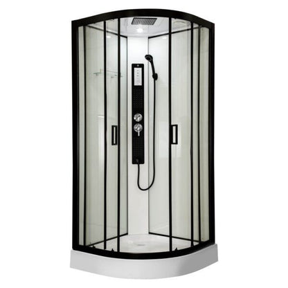 Hydromassagebrusekabine Petrus 90x90 cm sort