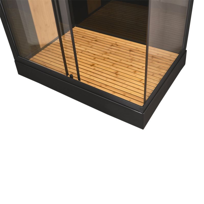 Kabinebruser med Hydromassage 80 x 120 cm Sort og Træ