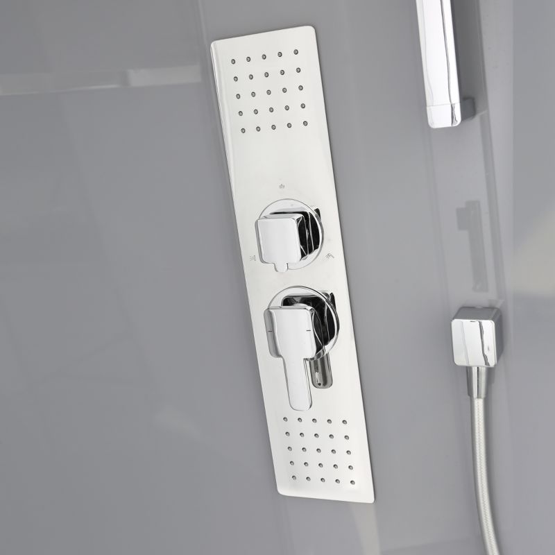 GoodHome Beloya firkantet brusekabine med hydromassage 90 cm krom