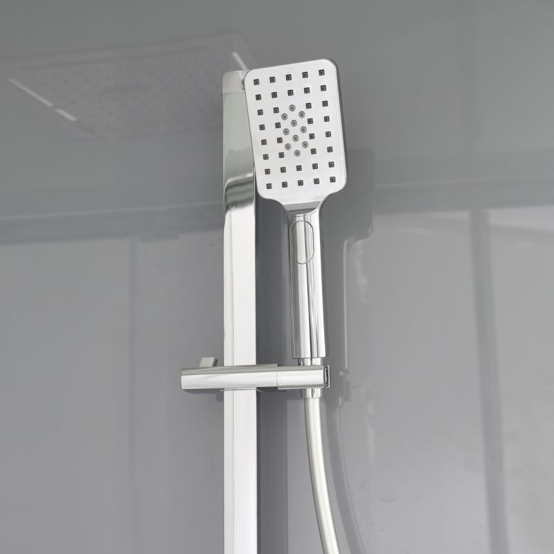 Bruserkabine med Hydromassage 90x90 cm Krom Hærdet Glas