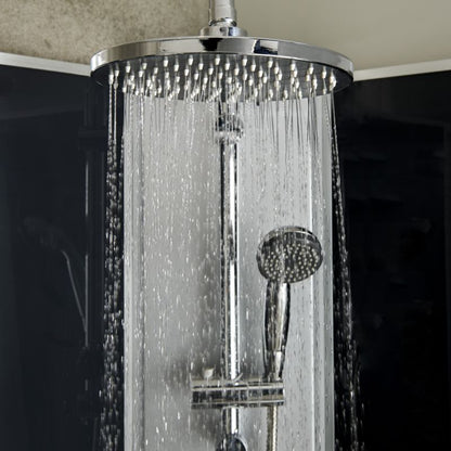 Onega 85 cm halvrund brusekabine med hydromassage og lav brusebund