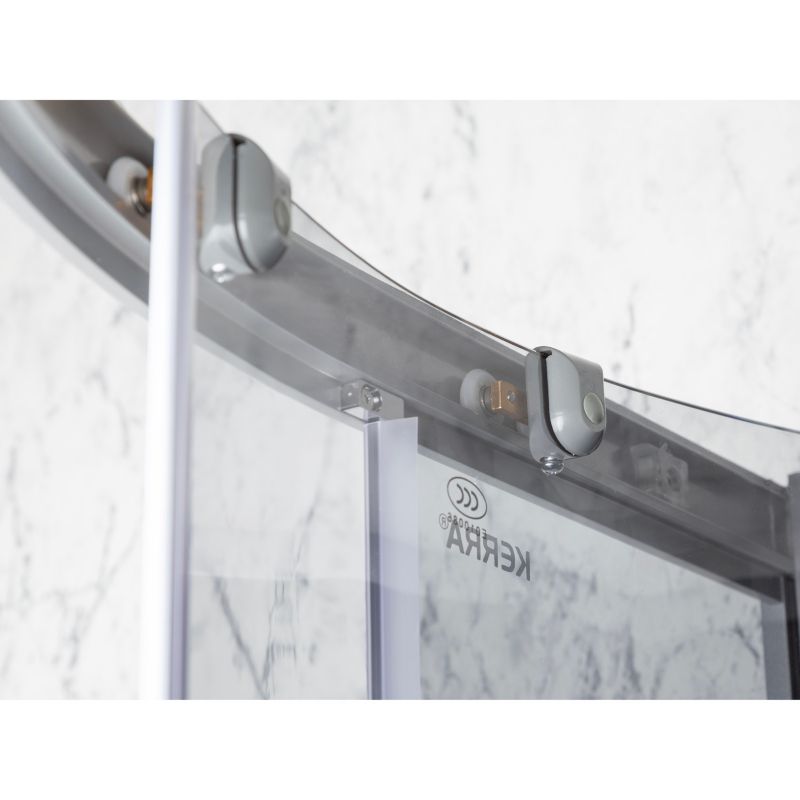Lukket Brusekabine 80x80 cm med Sorte Bagvægge
