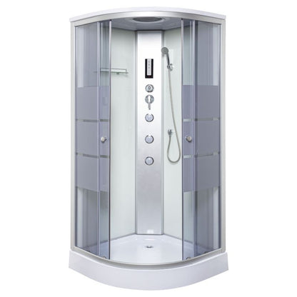 Hydromassage Brusekabine Lisa 90 89x89 cm Hvid